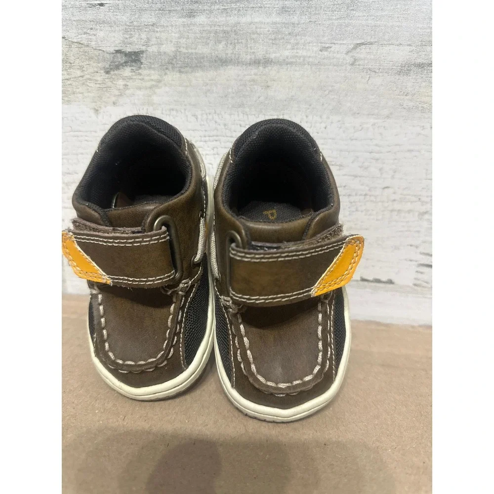 Jumping Jacks Perfection Boat Shoes Toddler 4.5 WW Brown Leather Extra Wide
